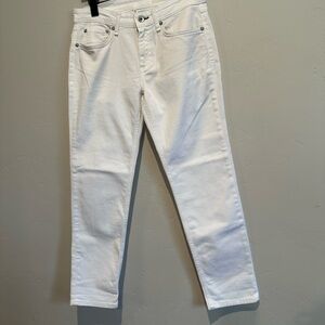 Rag & Bone White Ankle Jeans